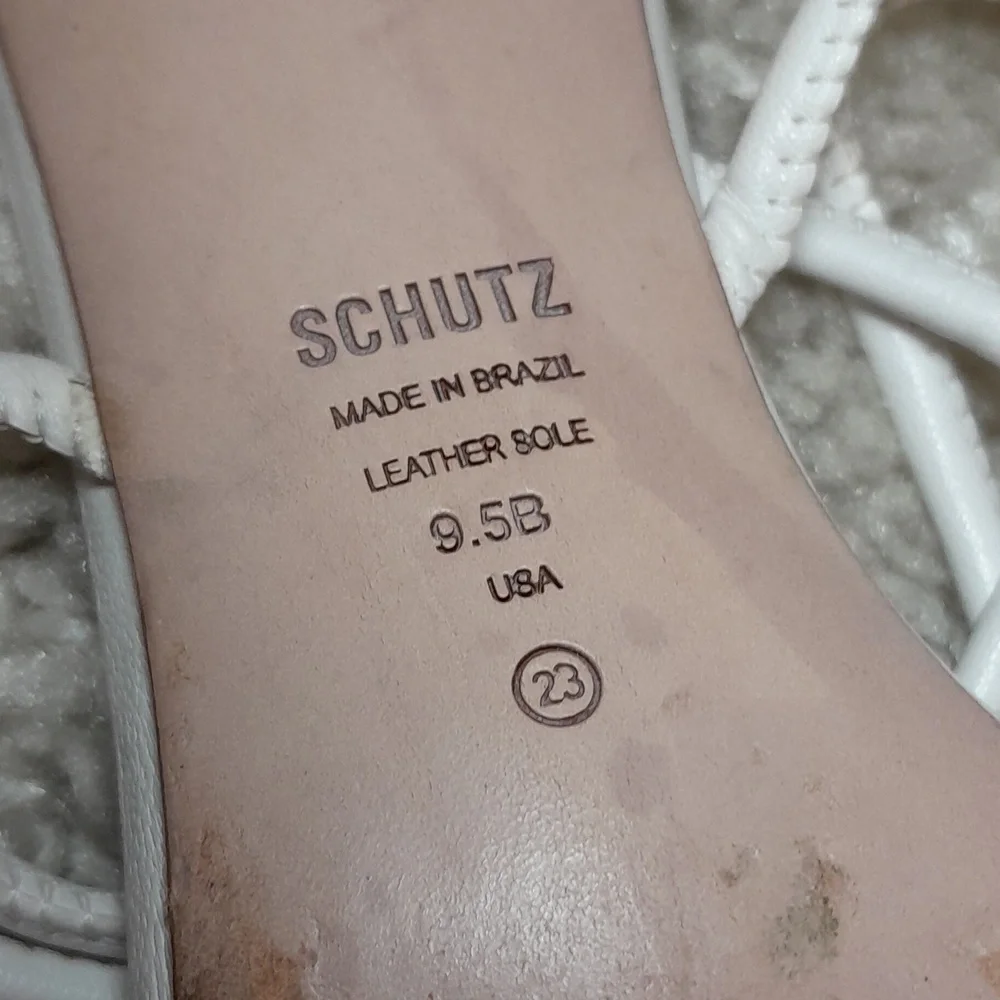 SCHUTZ WHITE belize Knotted Sandals Size 9.5 - Picture 16 of 16